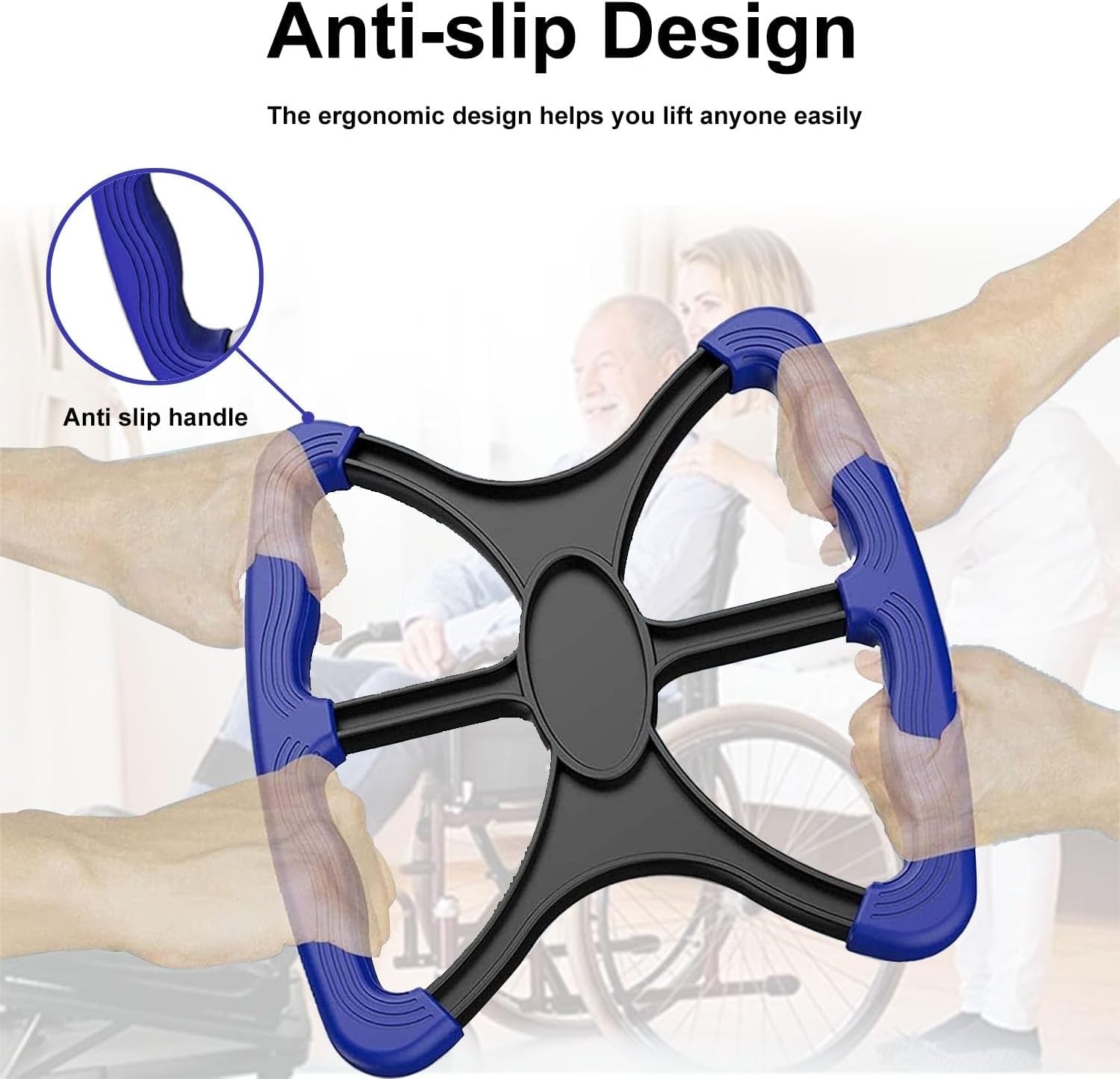 Liberty Lift Assists Standing Aid-Handicap, Portable Lift Aid Bar with No-Slip Grip Handles to Transfer Elderly,Senior,Bariatric,Patient or Disabled Assists Caregiver or Nurse,Supports Gifts for Daily